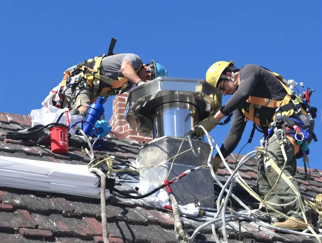 Protective chimney cap installed by Brea Chimney Sweep in Brea, CA
