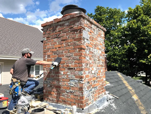 Completed chimney rebuild by Brea Chimney Sweep in Brea, CA