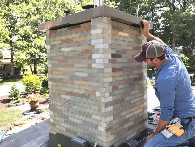 Brea Chimney Sweep completing a modern chimney remodel in Brea, CA