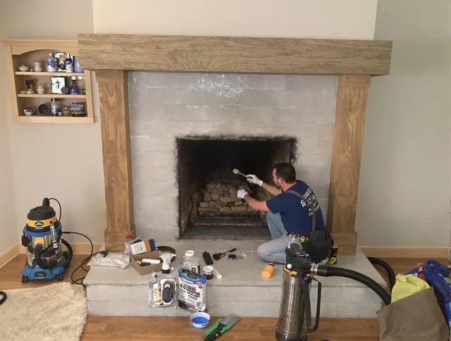 Detailed creosote removal process by Brea Chimney Sweep in Brea, CA