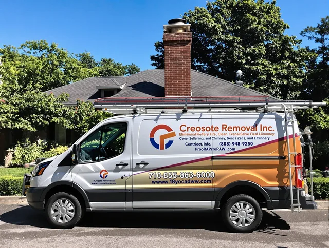 Brea Chimney Sweep technician removing creosote safely in Brea, CA