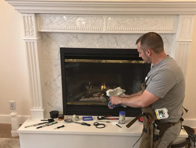 Brea Chimney Sweep performing fireplace maintenance in Brea, CA