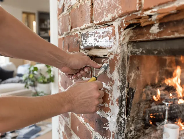 Routine fireplace repair by Brea Chimney Sweep in Brea, CA