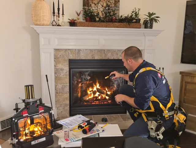 Safety-focused fireplace inspection by Brea Chimney Sweep in Brea, CA